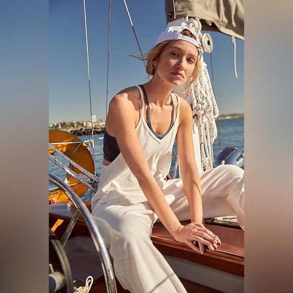 FREE PEOPLE Hot Shot Towel Terry Onesie In White NEW $90! - Picture 3 of 5